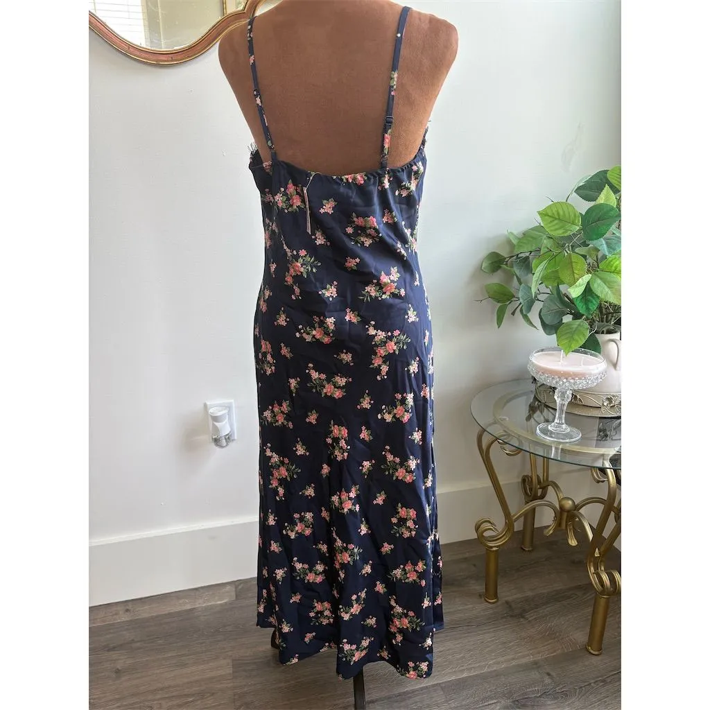 Macys Inspired‎ Hearts Women's Floral Blue Lingerie Nightgown Size L New W/ Tags Size L - Image 4