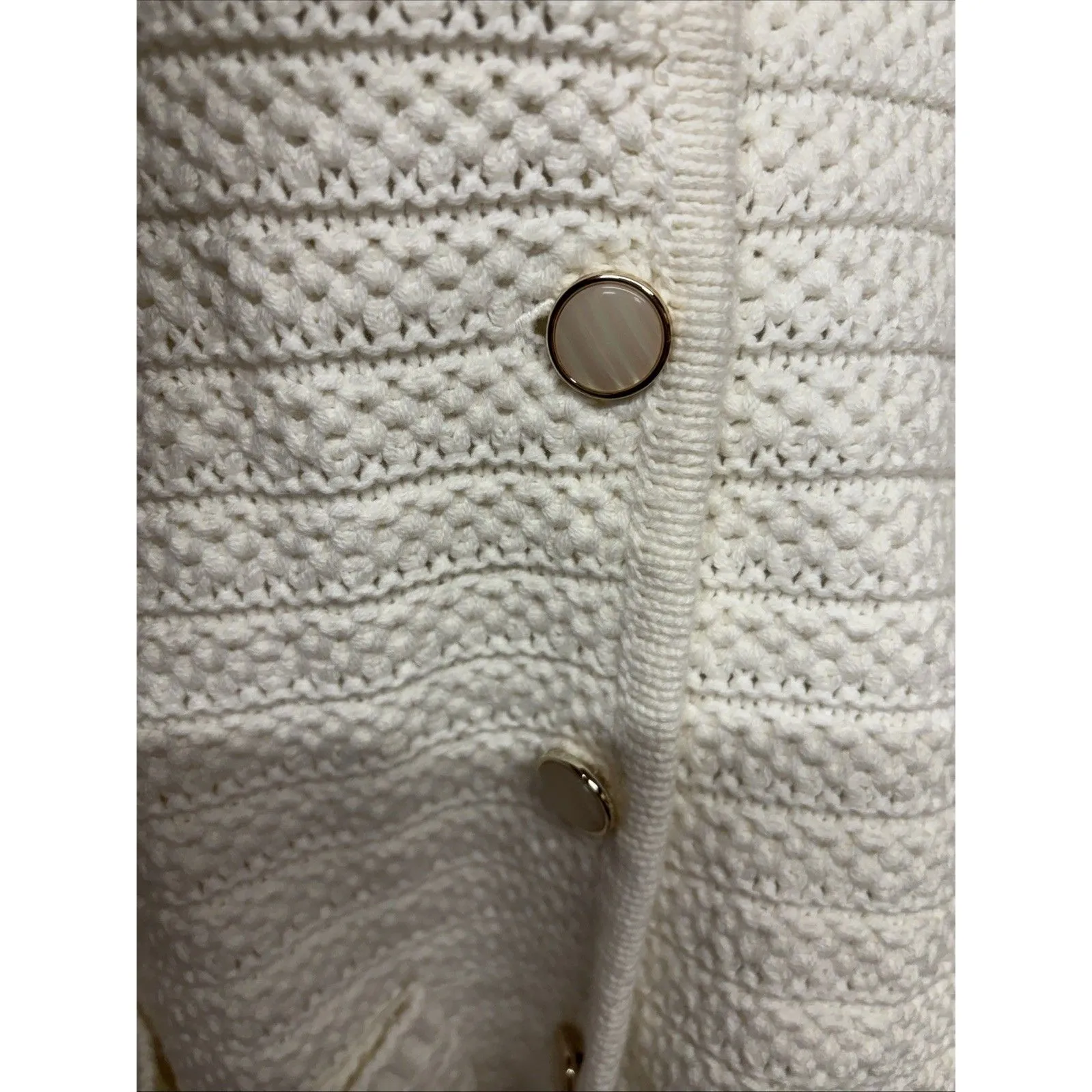 Womens Size M Joie Ivory Cardigan EUC - Image 4