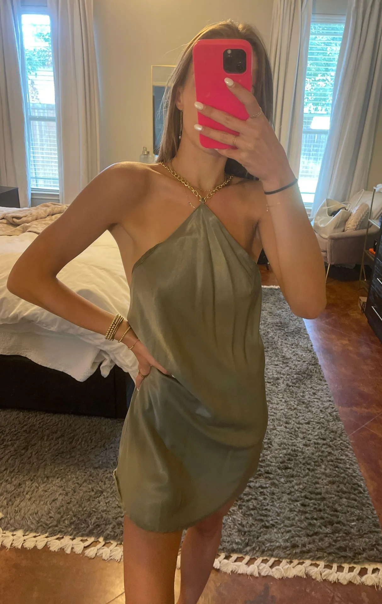 FORE Chain Detail Open-Back Dress - Image 2