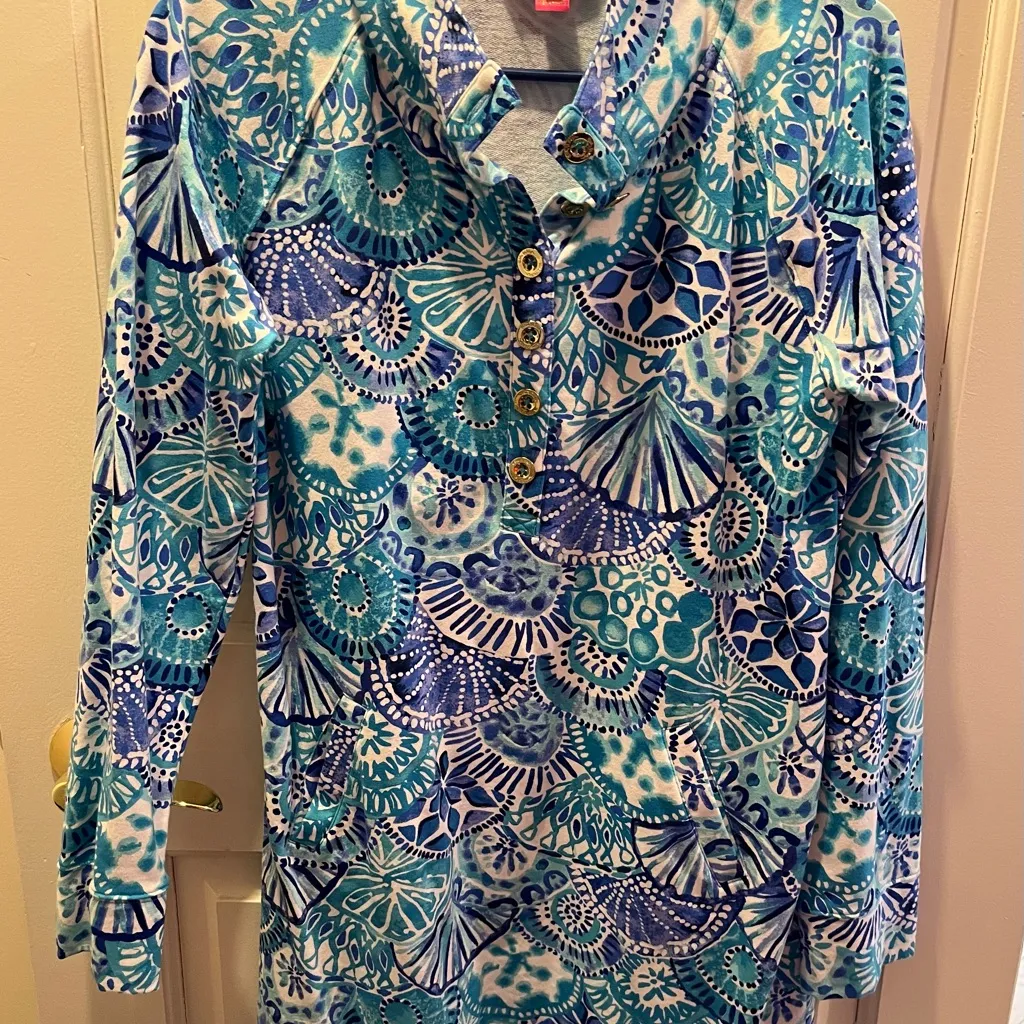 Lilly Pulitzer Captain Popover Dress in Half Shell size medium - Image 2