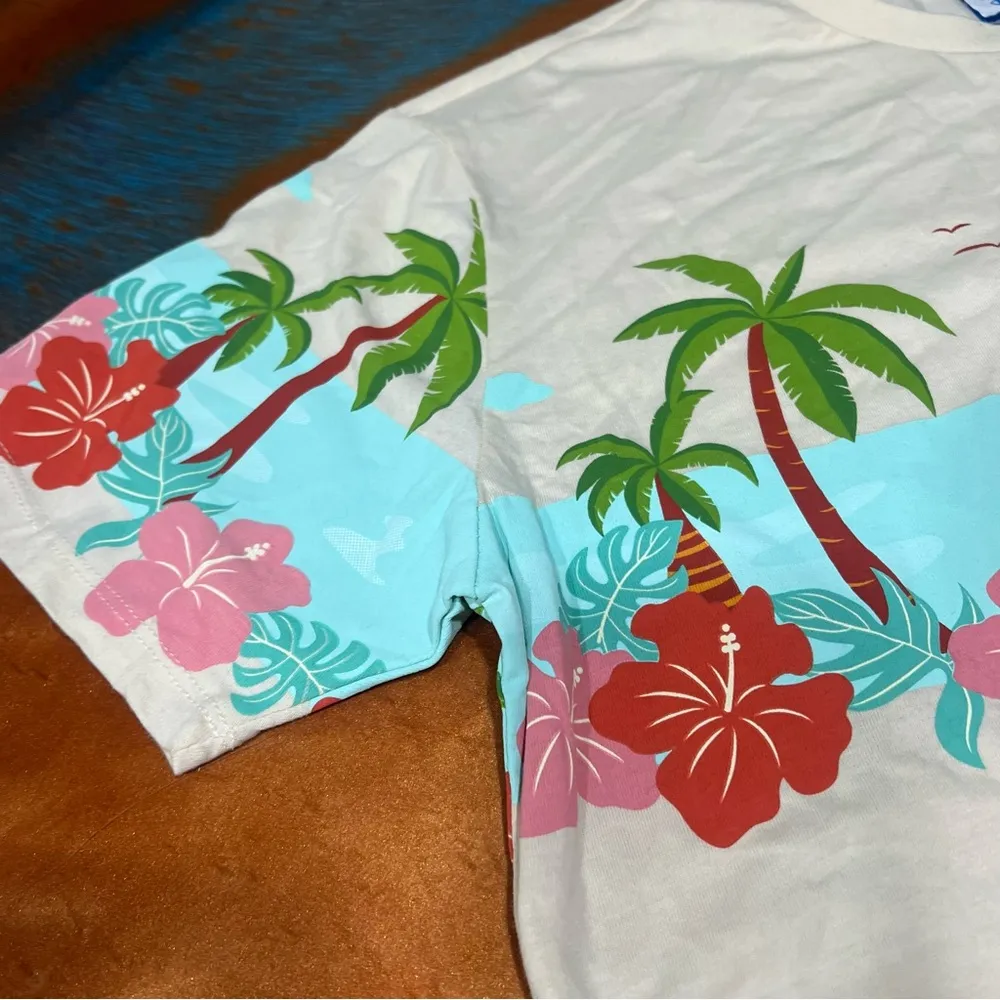 Disney Box Lunch Donald Duck Hawaiian organic cotton Tee shirt medium - Image 3