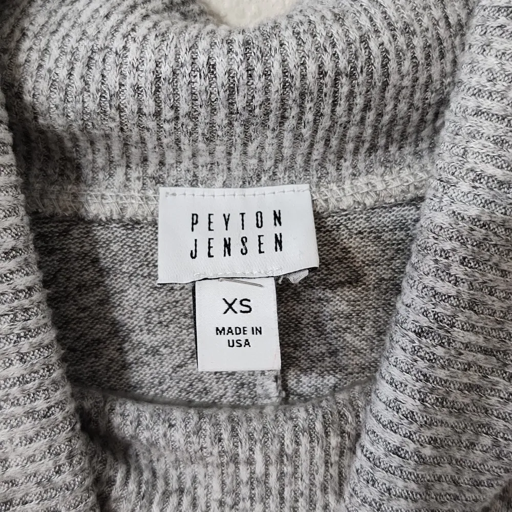 Peyton Jensen Cowl Neck Sweater‎ Womens Size XS Brushed Knit Dolman Sleeve Gray - Image 7