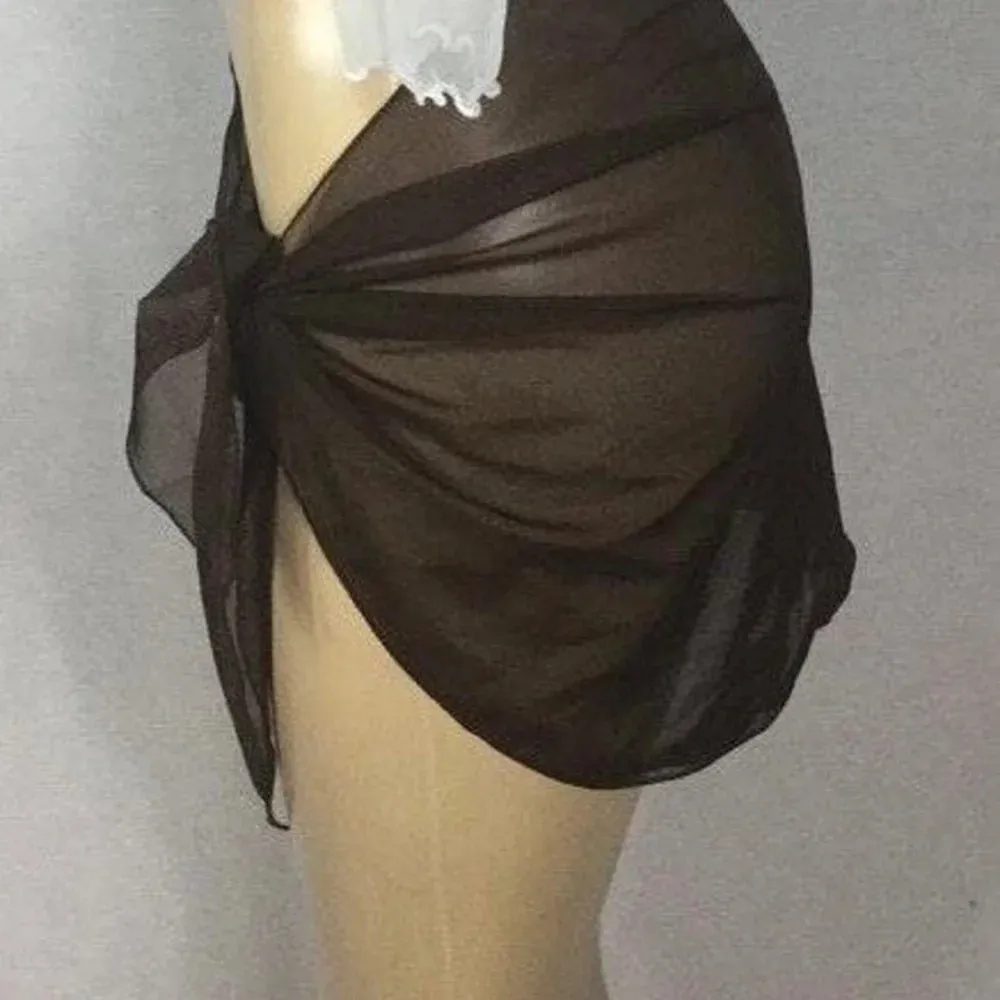 Zuliana Brown Mesh Sarong Skirt/Cover Up Size S/M. New No Tags - Image 2