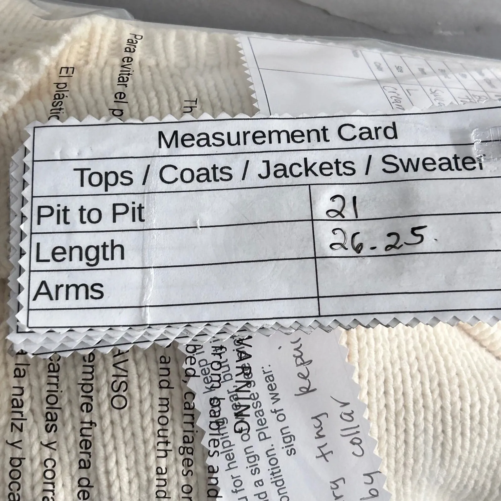 Talbots  Cowl Turtleneck Sweater Cream Large - Image 8