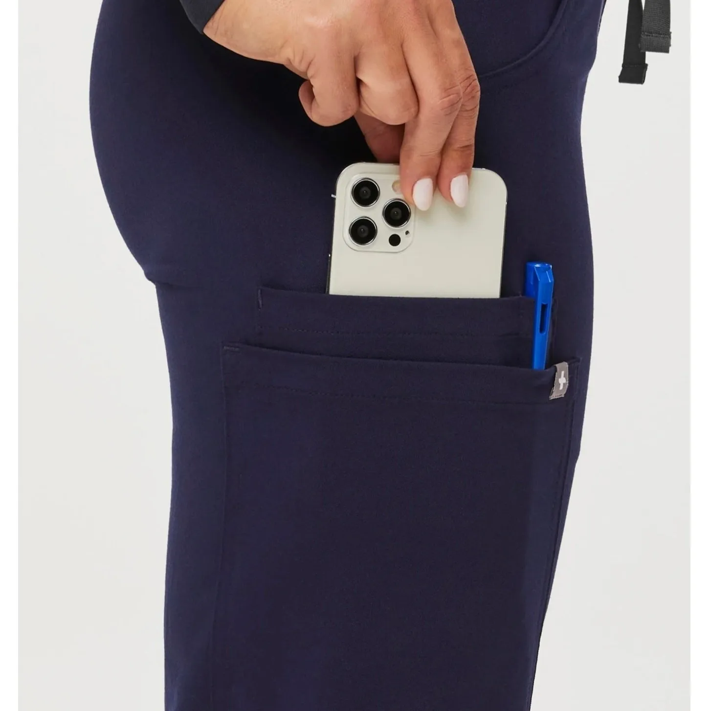 Figs Kade Cargo Navy Tall Scrub Pants Womens Size L - Image 3