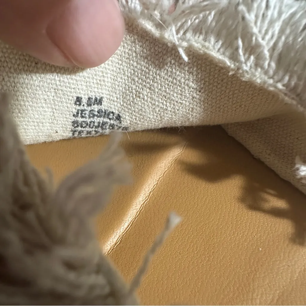 Splendid Jessica Cheetah‎ Print Espadrille Mules Size 8.5 Animal Print Fringe - Image 9