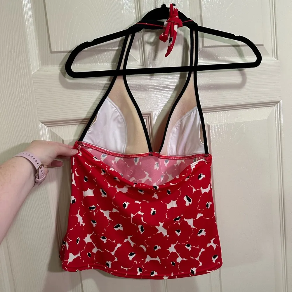 Women’s Victoria’s Secret swimsuit tankini 2 piece set halter red size medium - Image 4