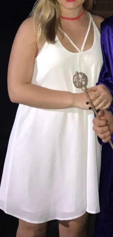 WORN ONCE white Flowy Dress - Image 3