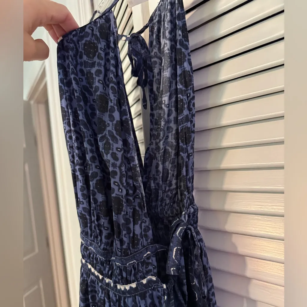 Free People Midsummer Day Side Tie Tunic Mini Dress Sz XS resortwear coastal - Image 7