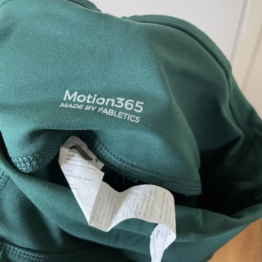 Fabletics trinity green scuba ankle zip high waist side pocket leggings small - Image 8