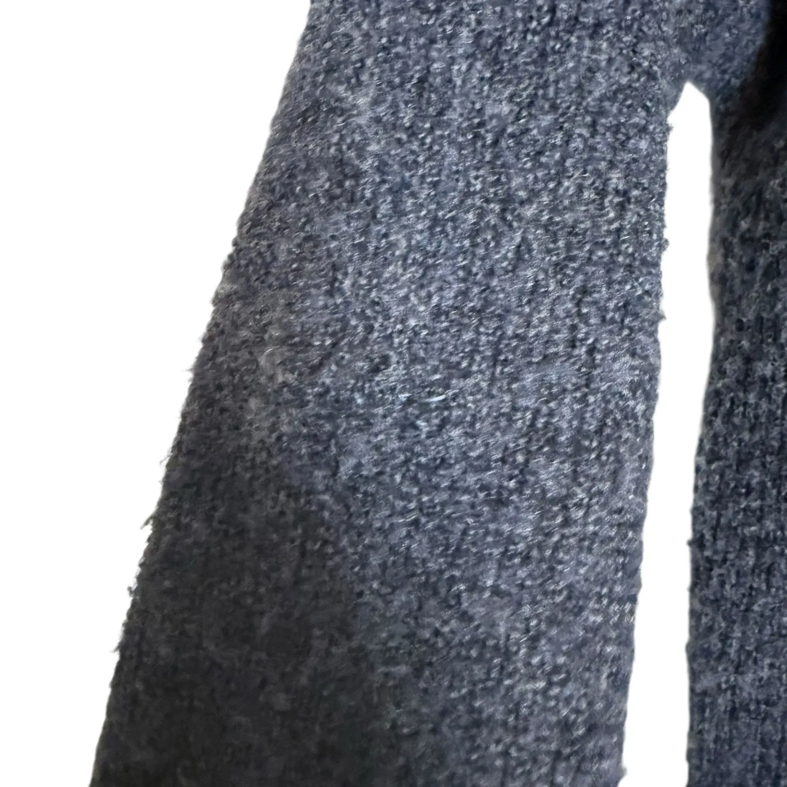 Central Park West Millie Navy Oversized Button Up Knit Cardigan Polo Sweater S - Image 8