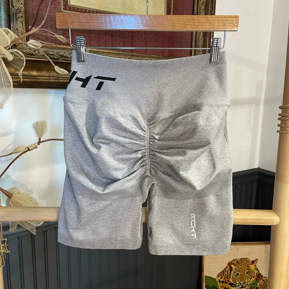 ECHT Arise Scrunch Butt Heather Gray Bike Shorts - Sz L 🧡🎀 - Image 7