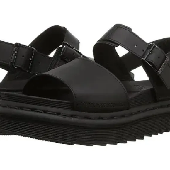 Dr. Martens women’s  Black Leather platform Voss Sandals size 10 - Image 6