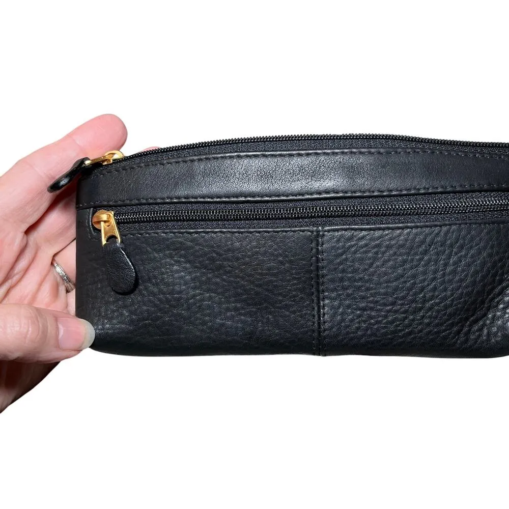 Calvin Mitchell Women Card Case Wallet Black Leather Minimal Sleek Compact - Image 2