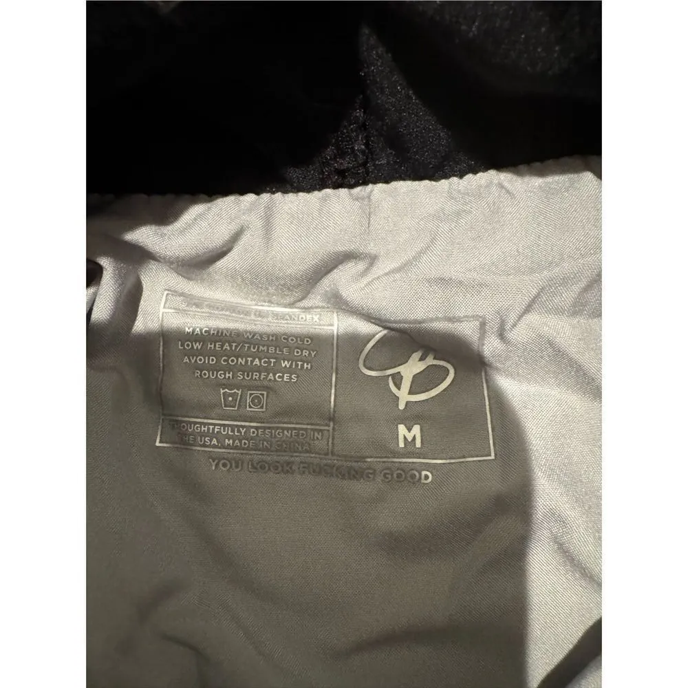 Celestial Bodiez cropped camo denim hoodie jacket distressed size medium excelle Black - Image 6