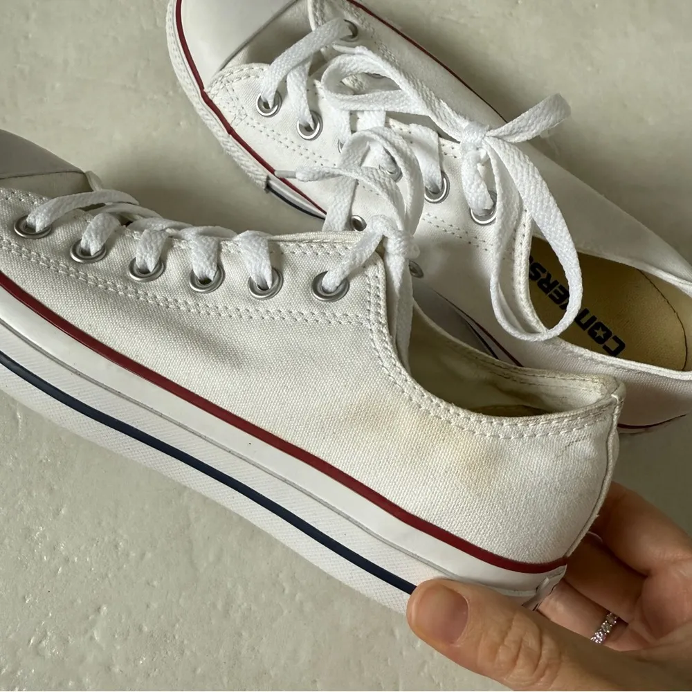 Converse All Star Low Tops White Men’s 7 Women’s 9 Sneakers Shoes - Image 8