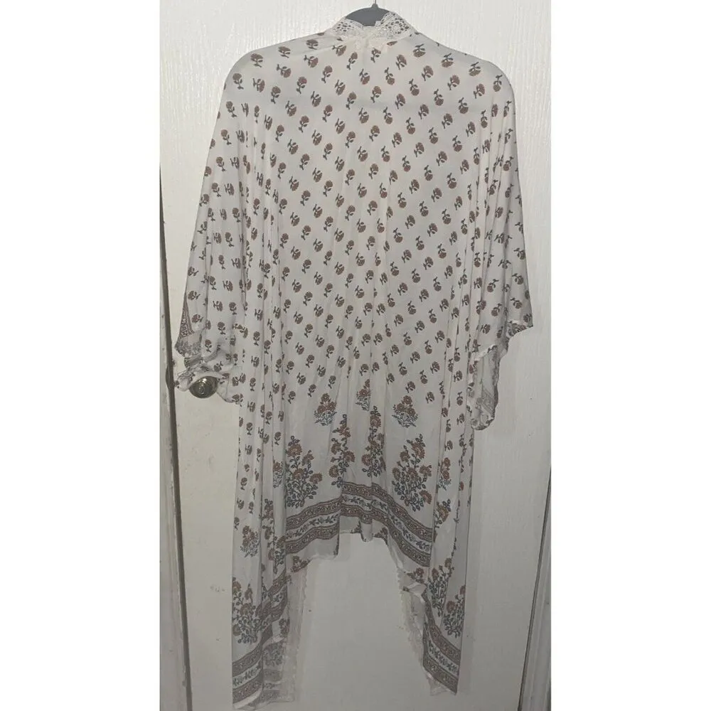 Altard State Women's Kimono Cardigan Floral Boho Top Cover Up Size L Fall - Image 3