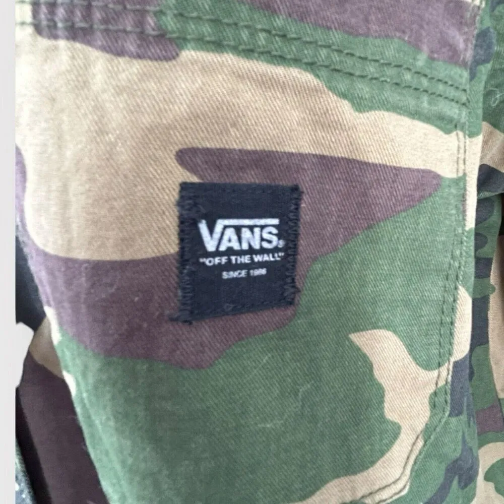 Vans Assembly Camo Shirt Dress Long Sleeve Size S - Image 11