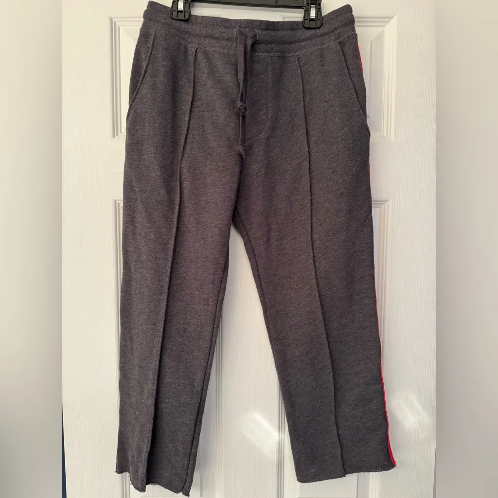 Spiritual Gangster Cropped Striped Leggings Women’s Grey Size Small - Image 4