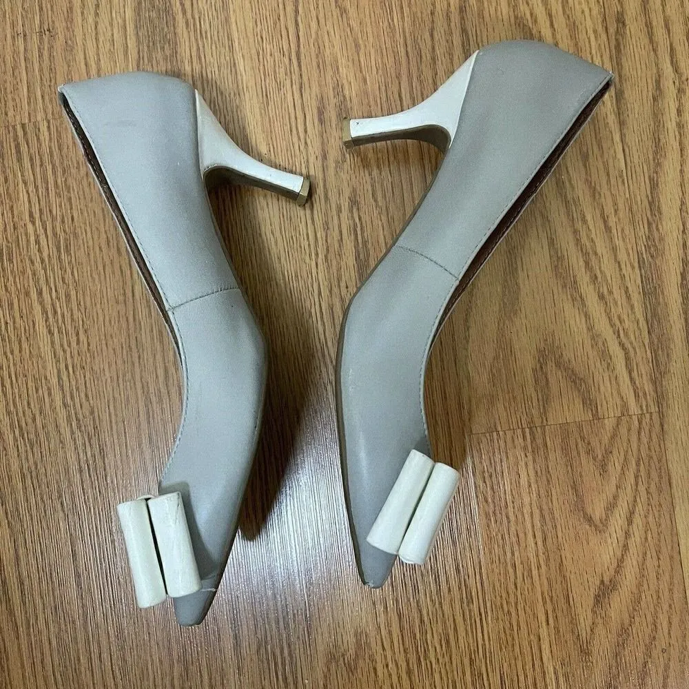 JEFFREY CAMPBELL IBIZA SITUATION Grey BOW HEELS - Image 6