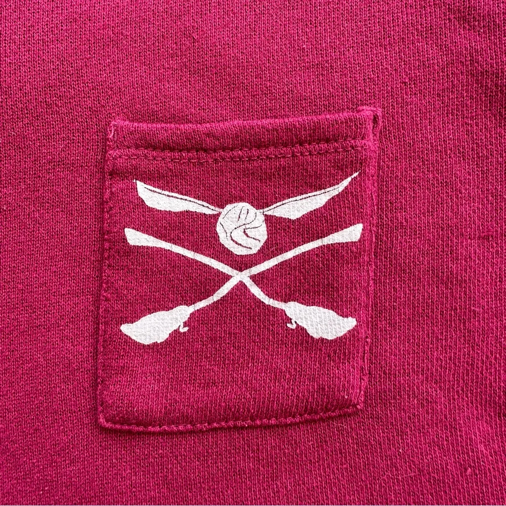 Harry Potter Quidditch Long Sleeve Pullover Top in Burgundy/Gray - Image 7