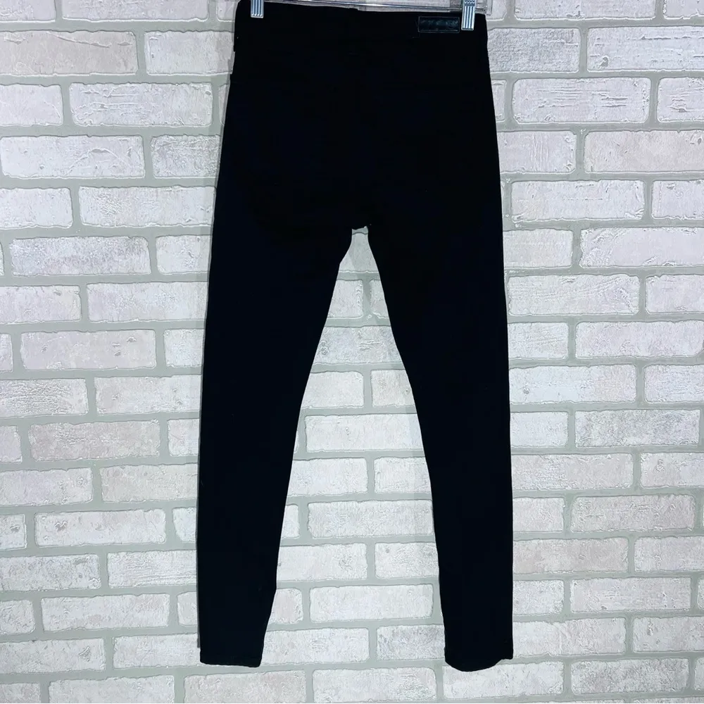AG Adriano Goldschmied Farrah Seamless Skinny Ankle Jeans in Super Black Size 25 - Image 7
