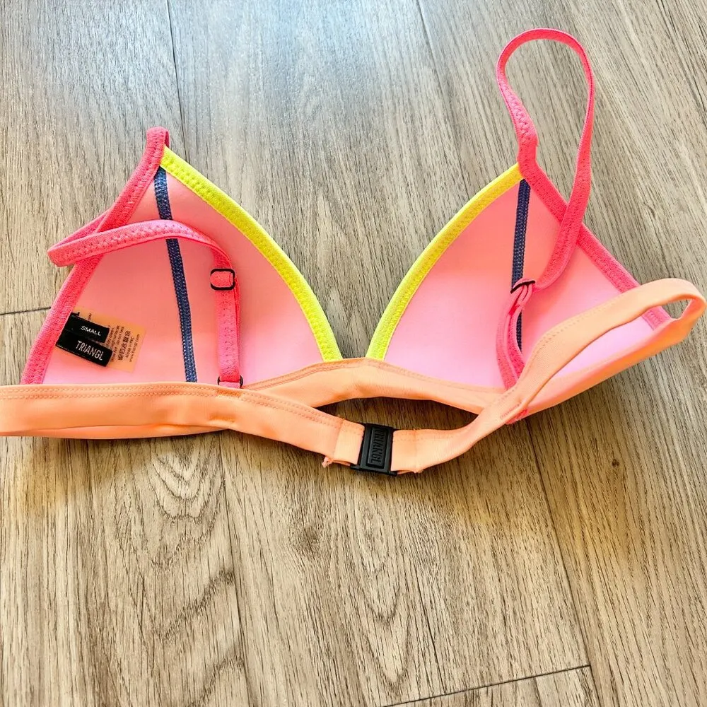 Triangl Neon Bright Blue Neoprene Bikini Top Size S - Image 2
