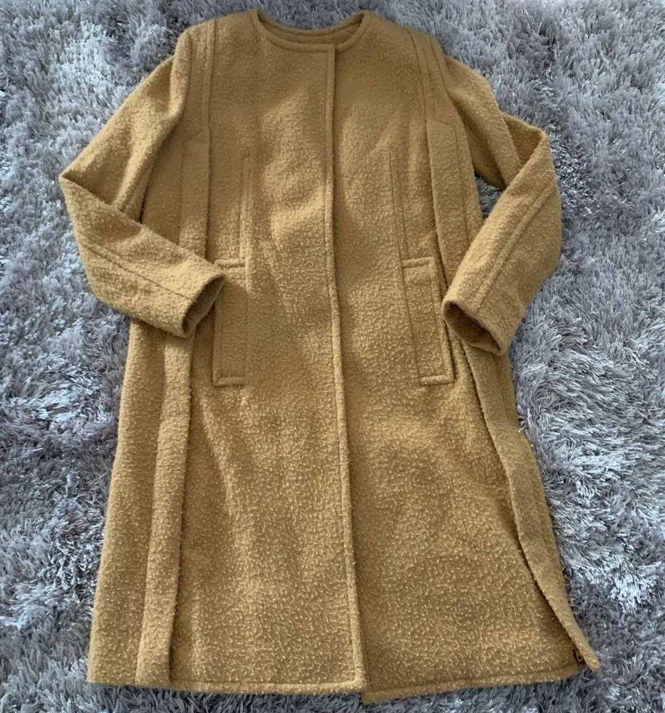 Alexander Wang Women’s Natural Nubby Wool Coat 0 - Image 2