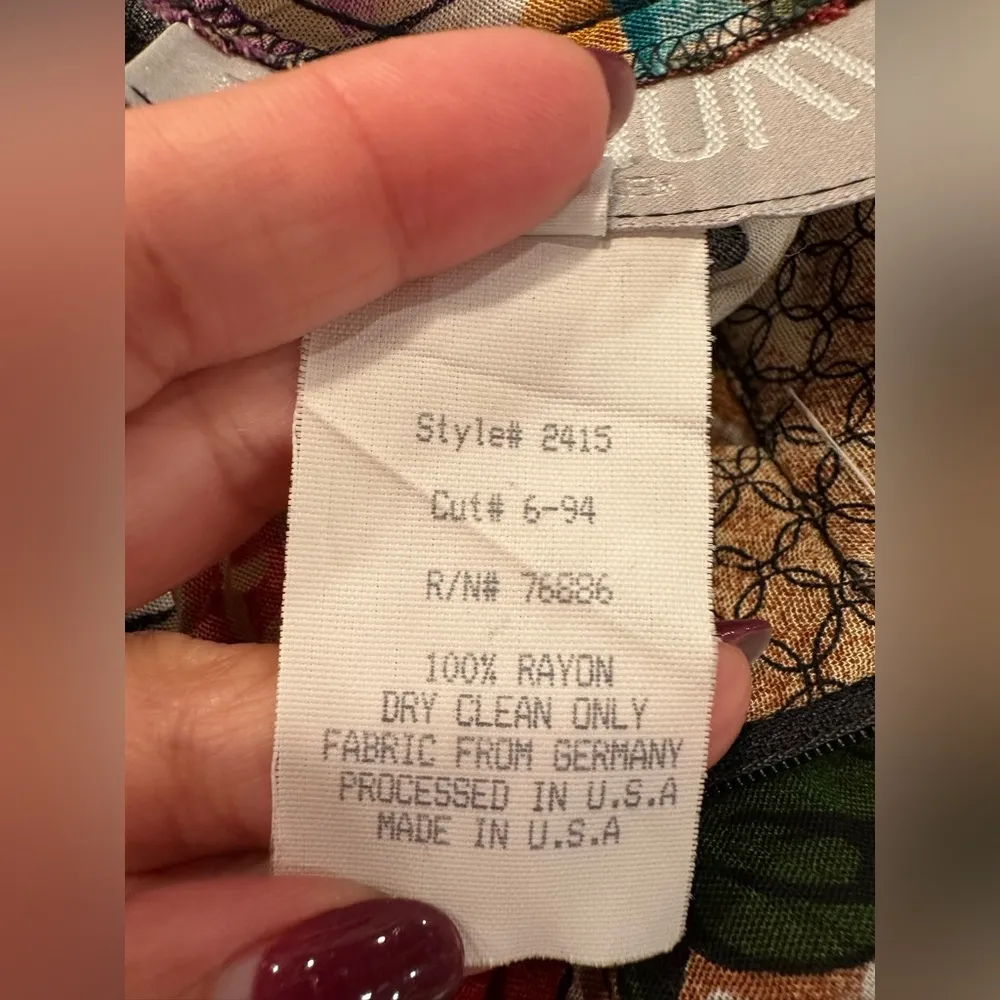 EUC PLATINUM by Dorothy Schoelen Vibrant Red and Orange high waist Maxi Skirt. Size 8 - Image 8