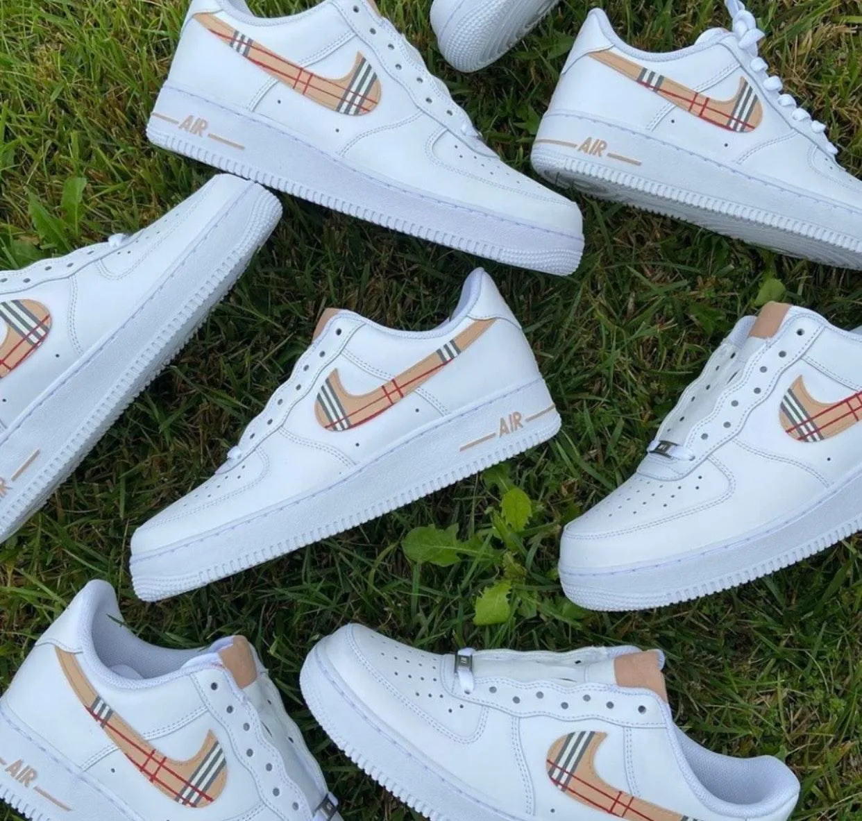 Nike Air Force 1 Burberry Custom - Image 3