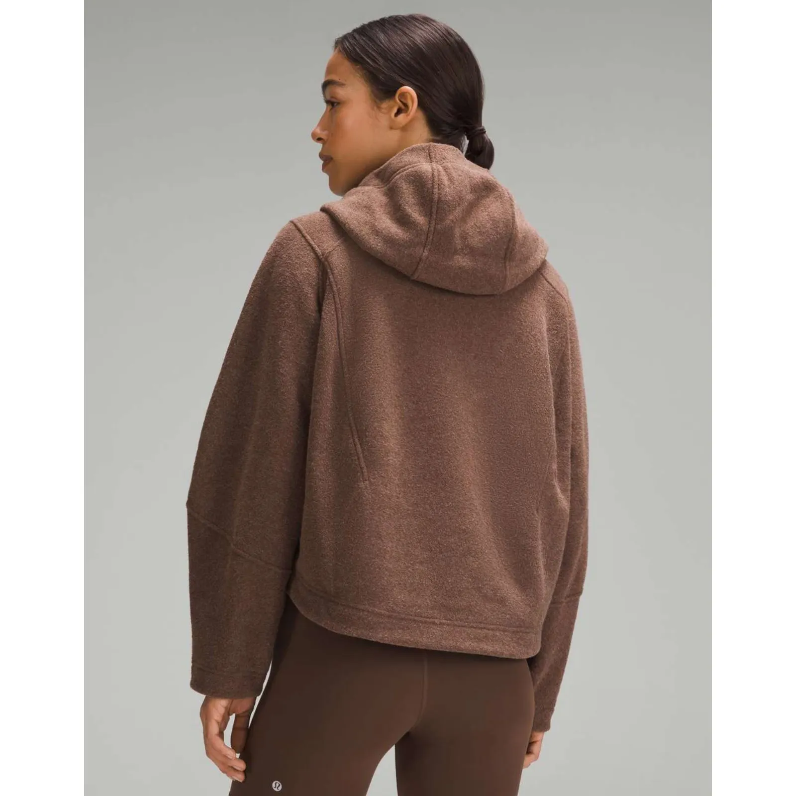 Lululemon Womens Lounge‎ Athleisure Sporty Looped Terry Fleece Half Zip Hoodie 2 - Image 2