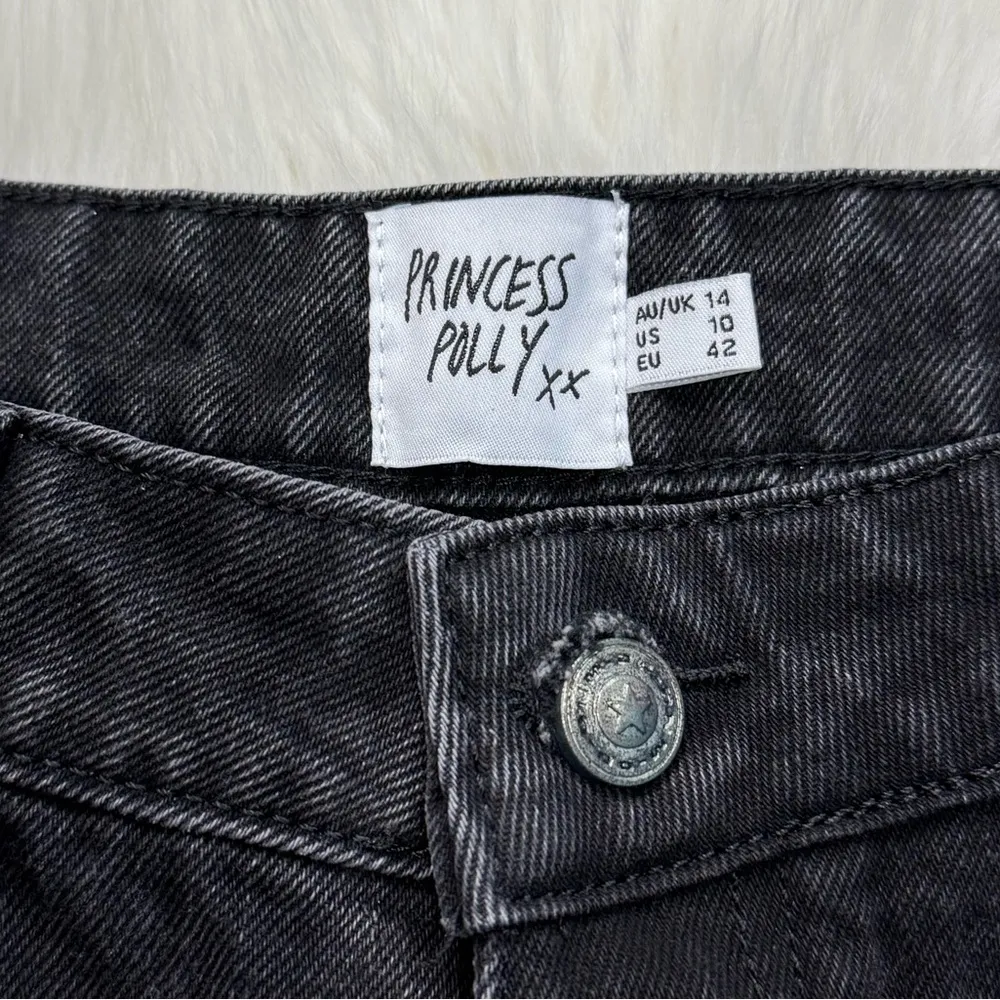 NWT Princess Polly Y2K Henley Wide Leg Jeans in Black - Image 12