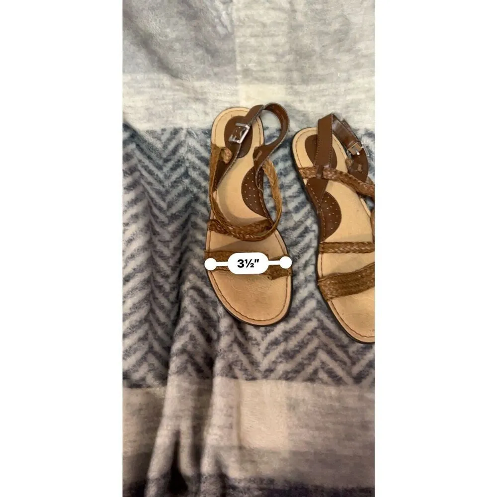 B.O.C. Brown Woven Strap Sandals - Image 9