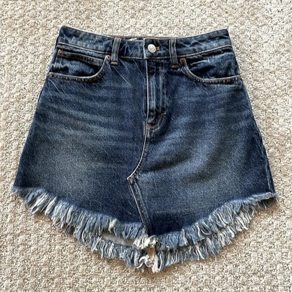 Free People Bailey Mountain Blue Denim Mini Skirt - Image 5