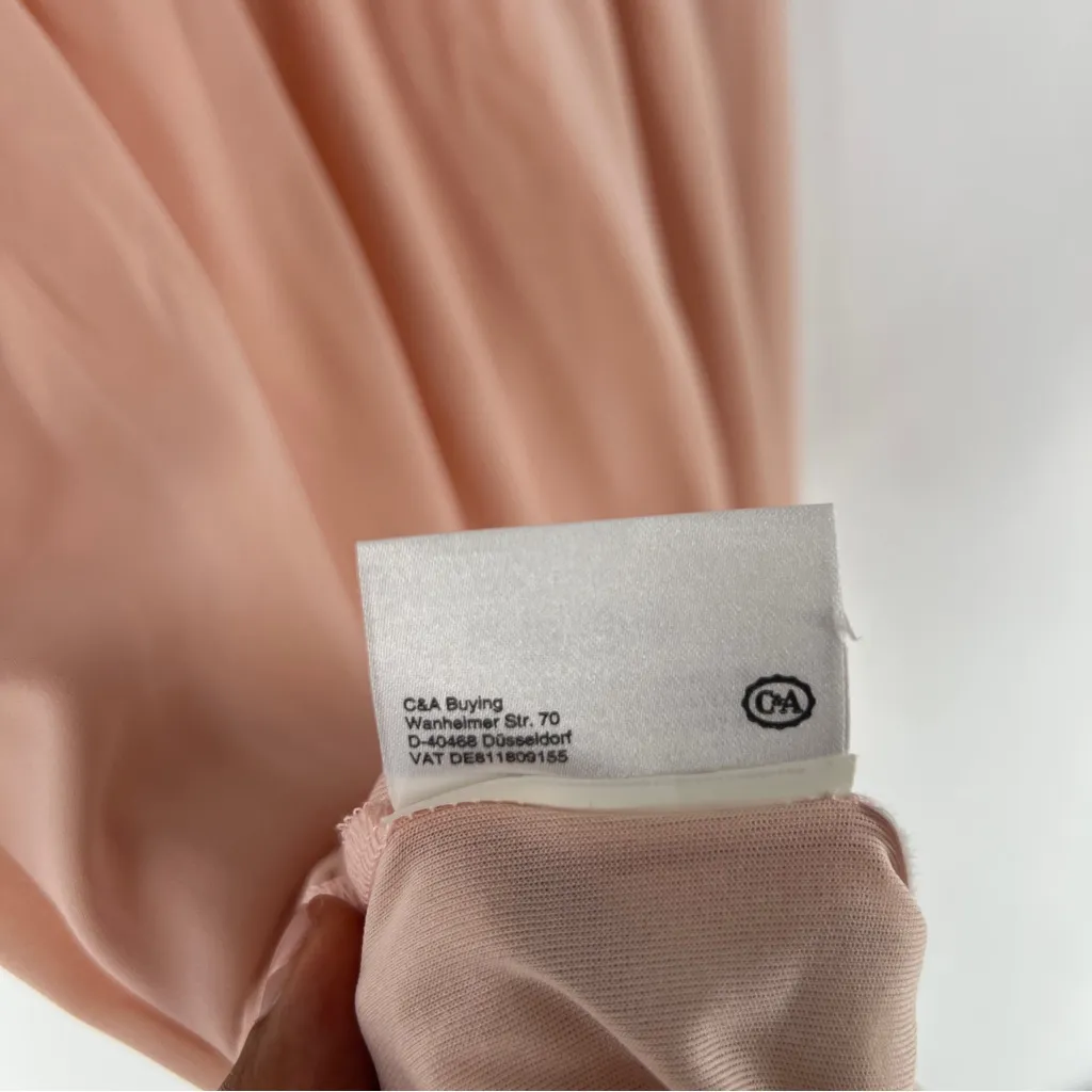 Your Sixth Sense Elegant Chiffon Pink Elastic Waist‎ Sleeveless Blouson Dress S - Image 11