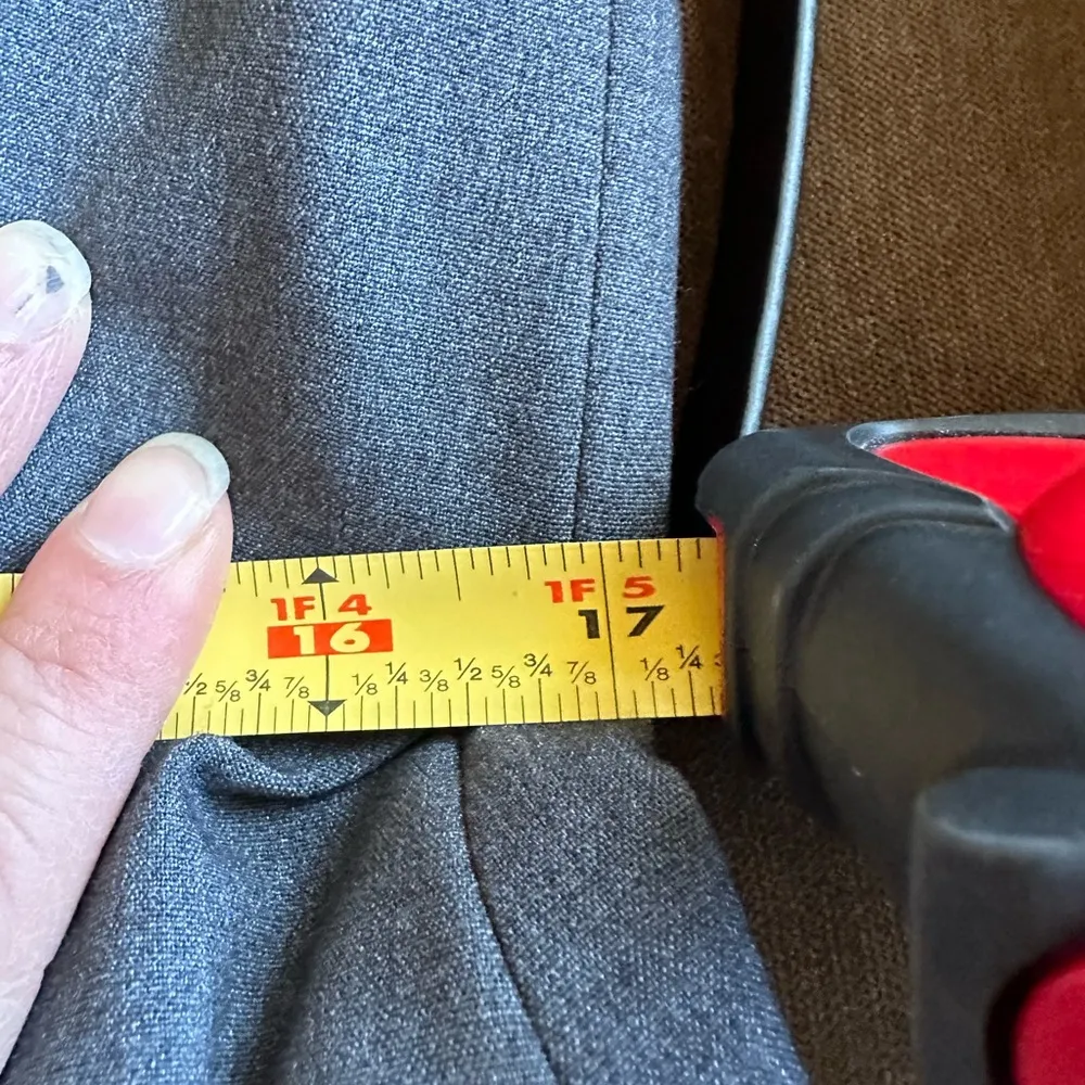 Charcoal Gray Sleeveless Belted Ruffled Business Attire Dre… - Image 13