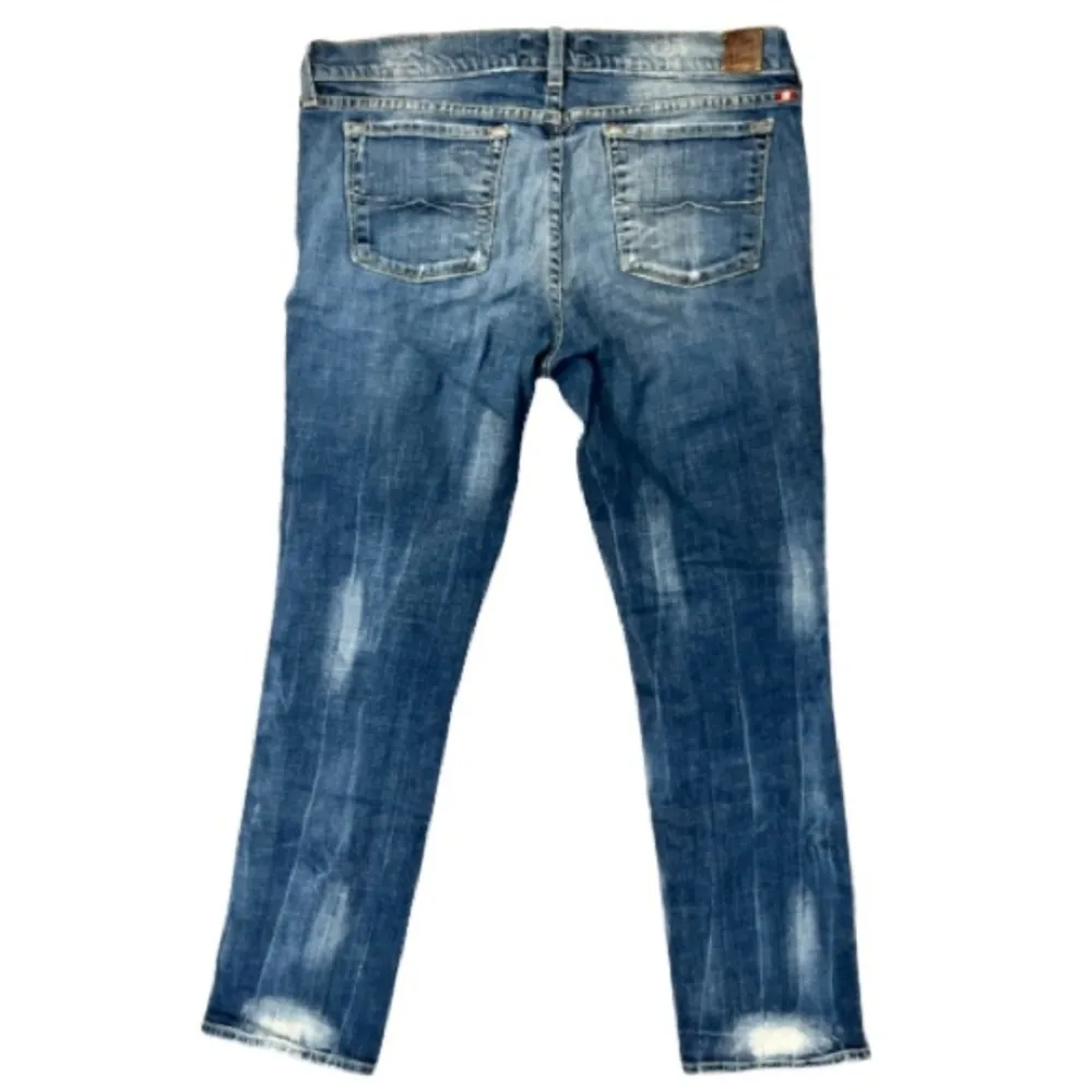 Vintage Y2K Lucky Brand Straight Leg Distressed Blue Jeans‎ Size 14 Boho Grunge - Image 2