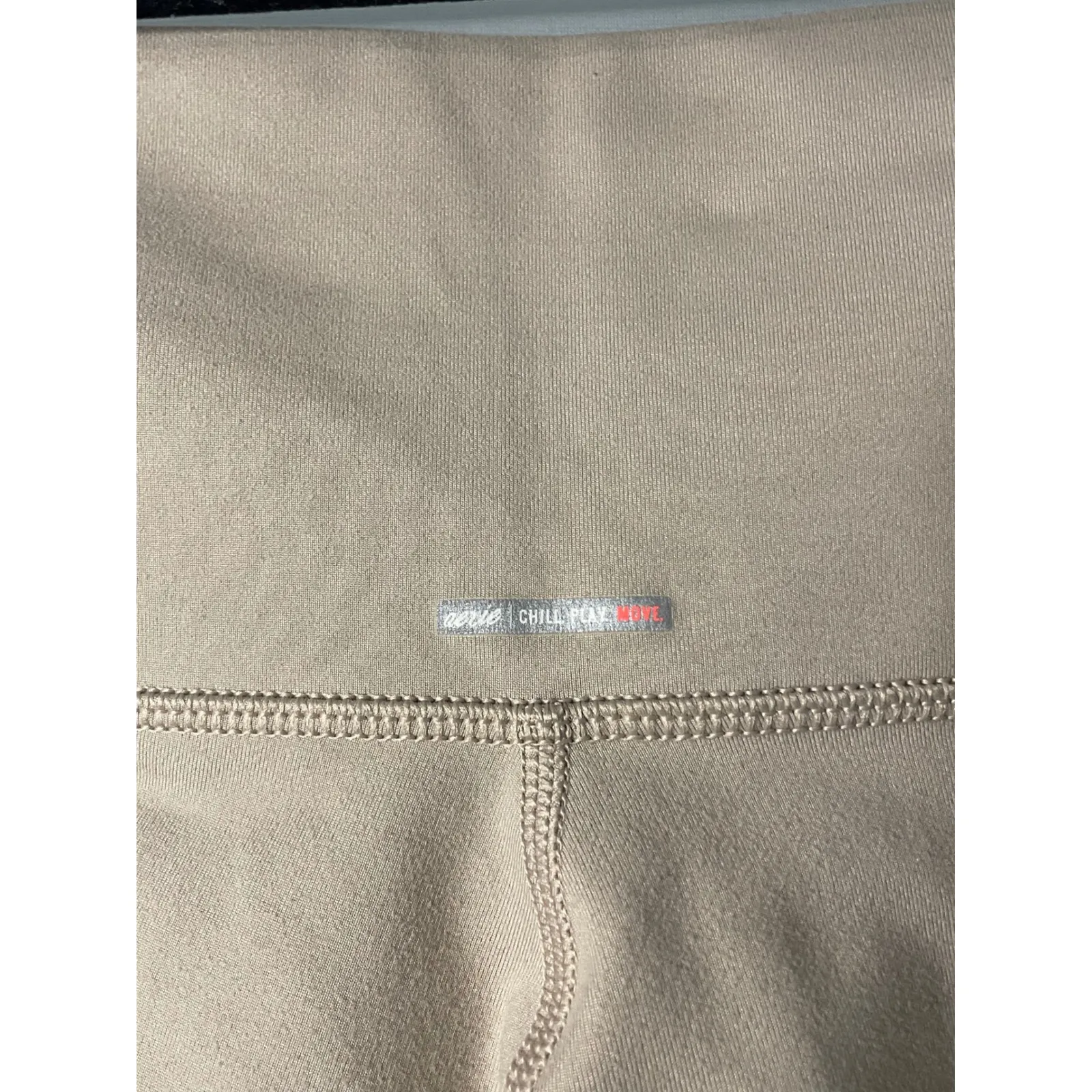 Aerie Chill Play Move Bike Shorts Tan High Waisted Athleisure Size M - Image 3