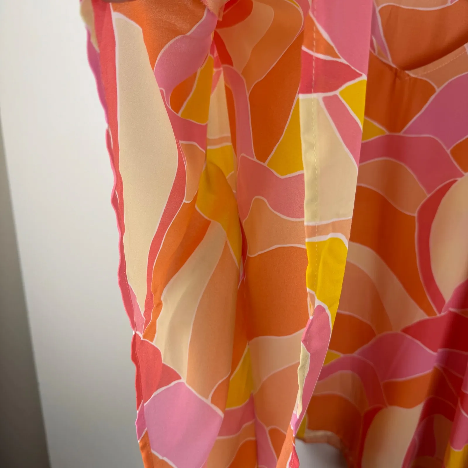 Kim Gravel Belle‎ Abstract Woven Poncho Top Medium V - Image 2