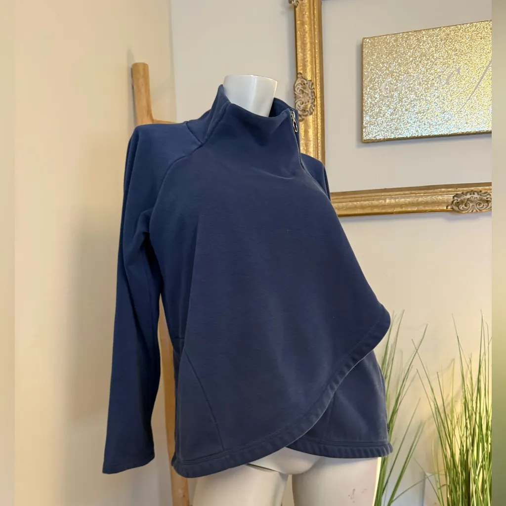 Athleta Cozy Karma Asym Pullover, Enchanted Blue SIZE LP - Image 4
