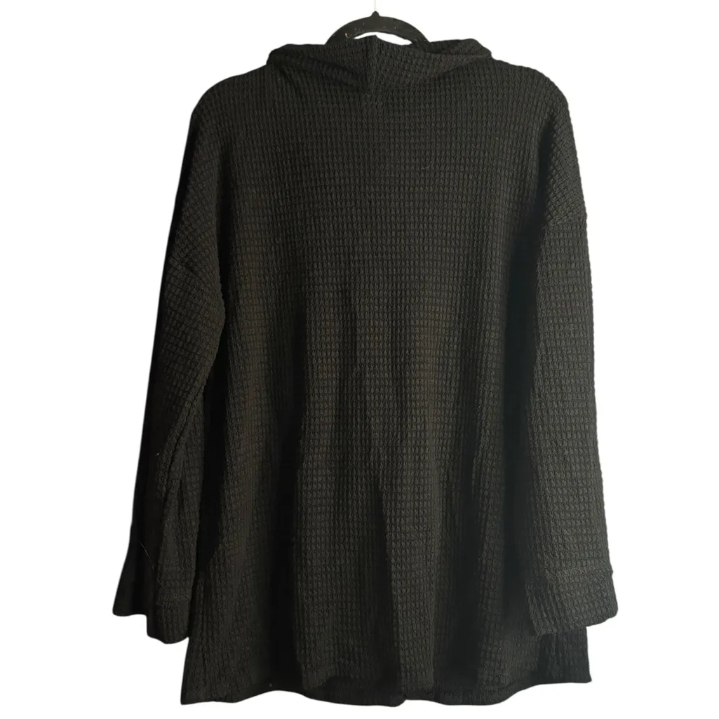 BiBi Textured Black Cowl Neck Sweater Size XL - Image 2