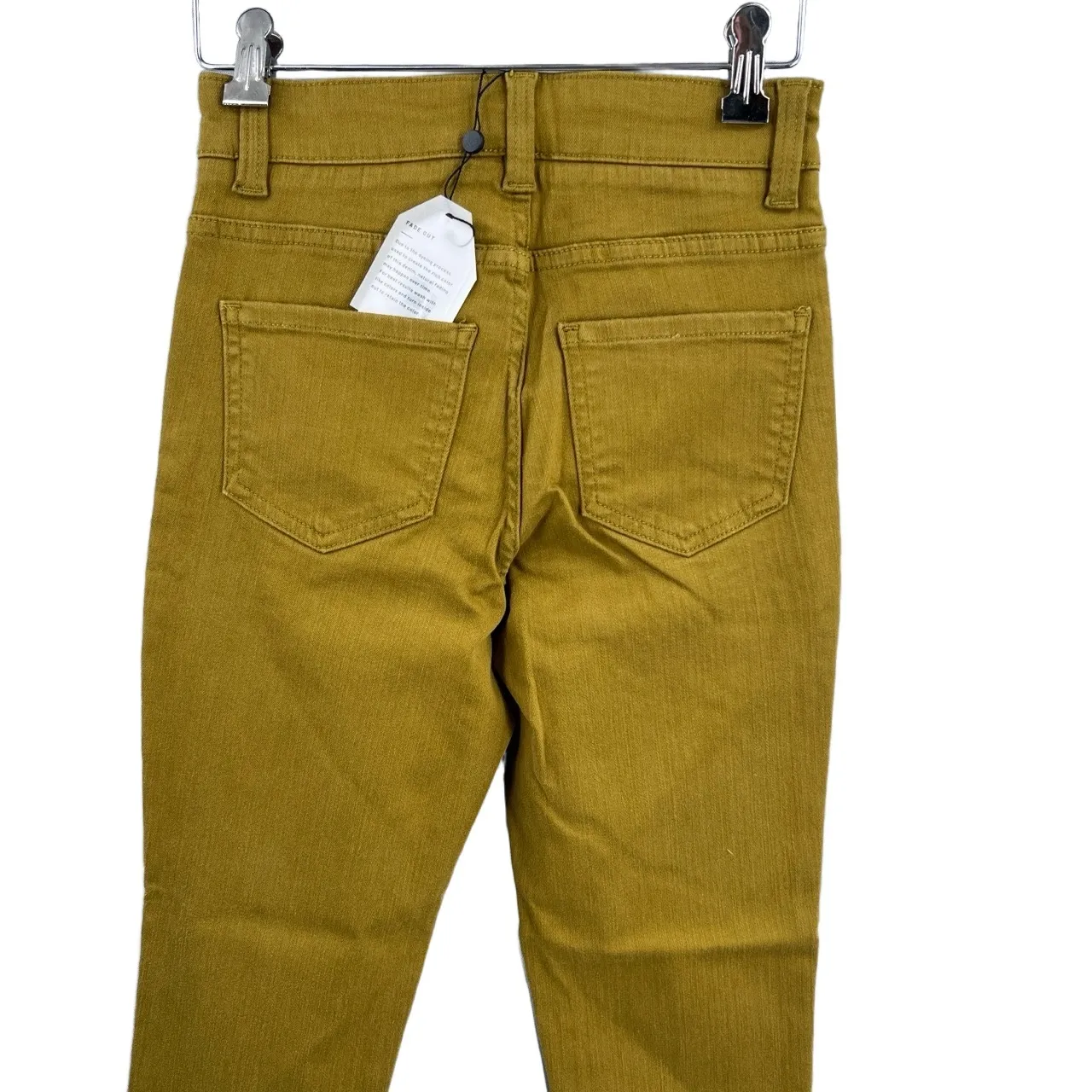 Universal Standard High Waisted Skinny Jeans Mustard Yellow 5 Pocket Size 00 New - Image 5