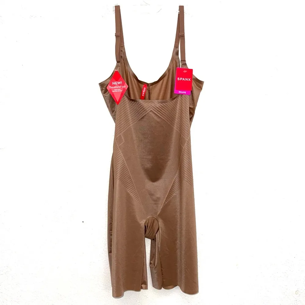 NEW SPANX Thinstincts 2.0 Open Bust Mid-Thigh Bodysuit Size Small - Image 8