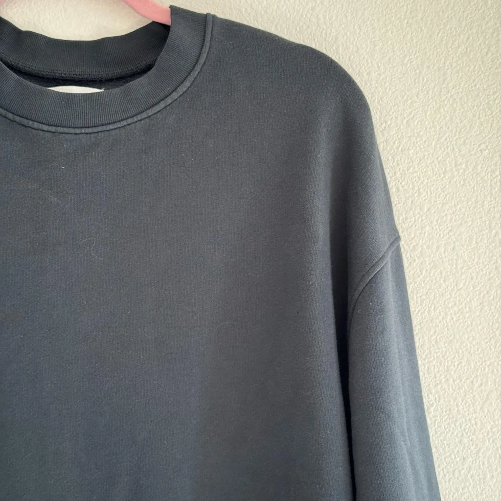 NWT Mate the Label Organic Fleece Oversized Sweatshirt in Midnight - Image 5