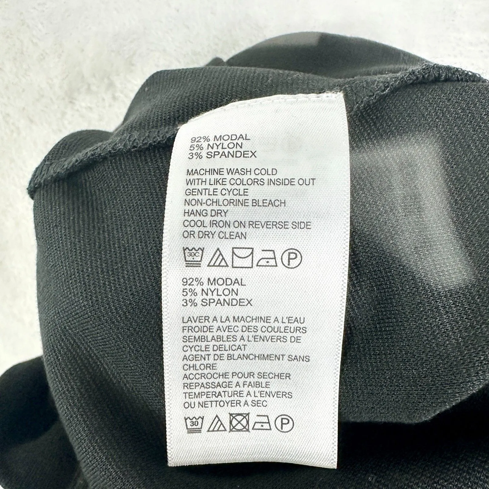 Tommy Bahama Drapey Ponte Dress Size Small NEW 3/4 Sleeve Black Tencel Modal - Image 7