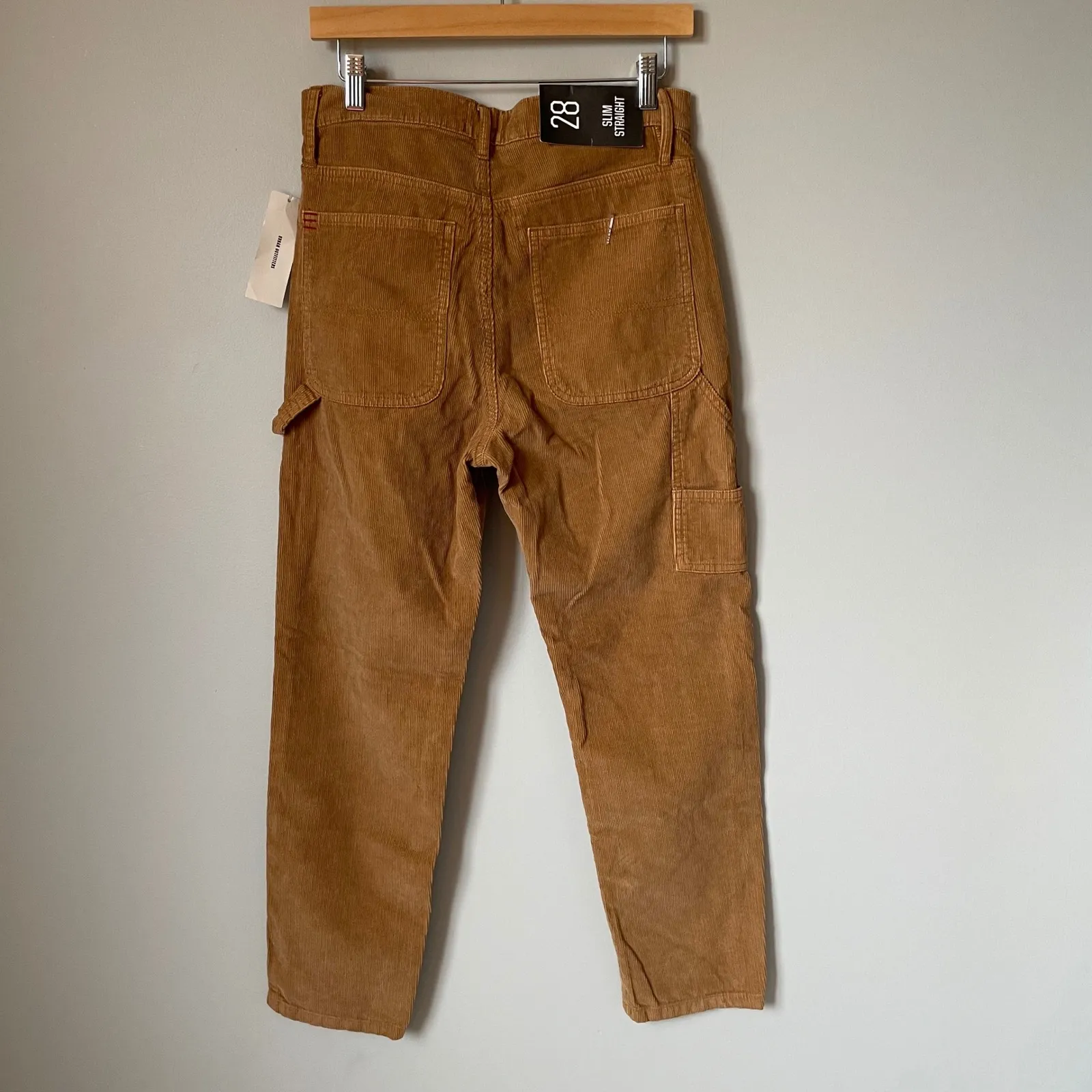 BDG Urban Outfitters Corduroy Carpenter Pants Brown Slim Straight Fit Size 28 - Image 2