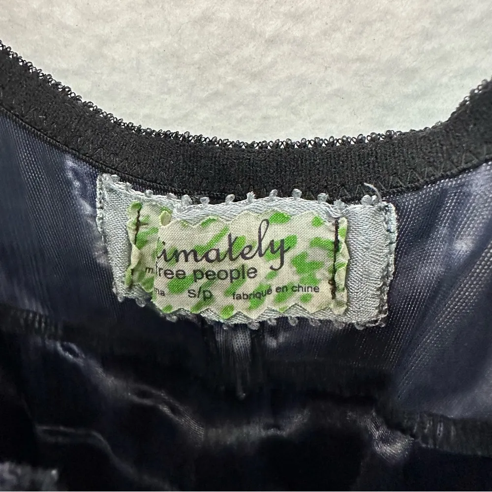 Free People Intimatley Midi Lingerie Dress Lace Tie Die Petite Small Blue - Image 5