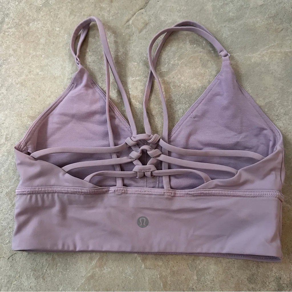 Lululemon Uncaged Bra in Violetta Light Purple Size 6 Lilac Sports Bra Strappy - Image 6