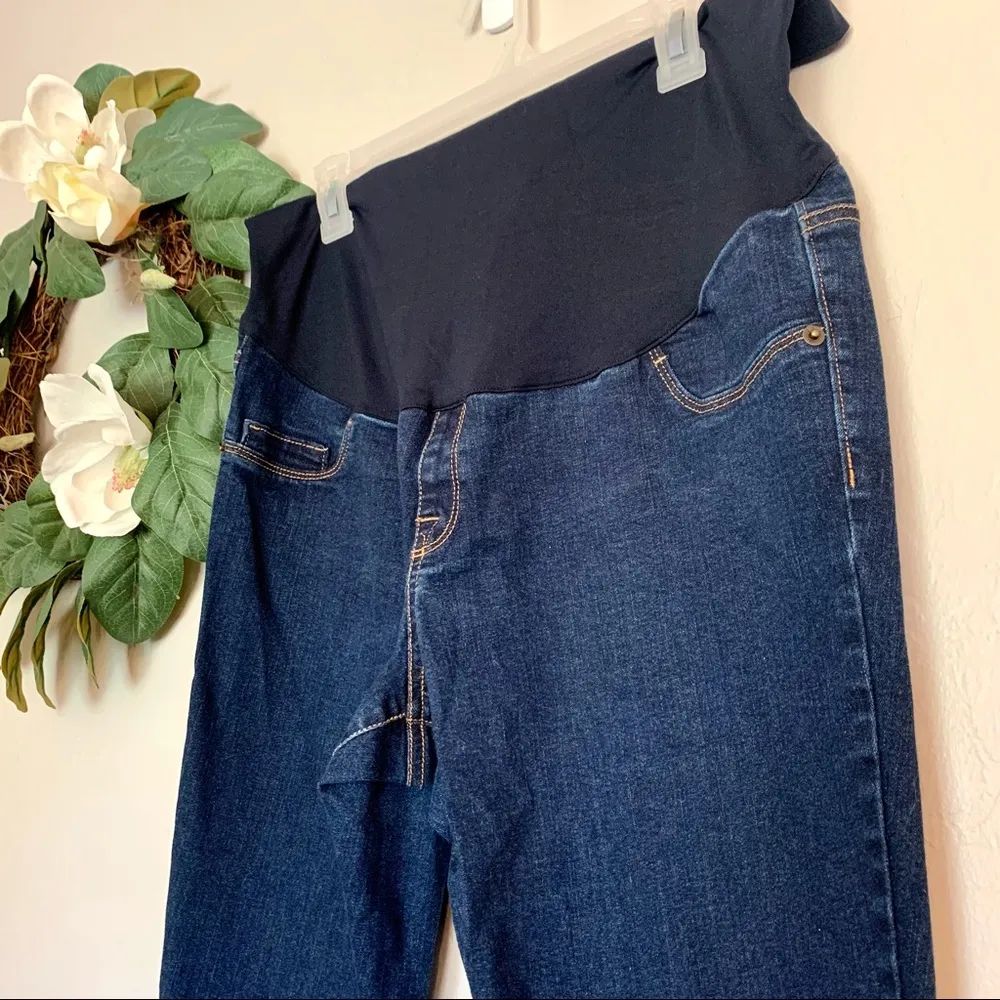 Liz Lange Maternity Dark Wash Jeggings L - Image 3