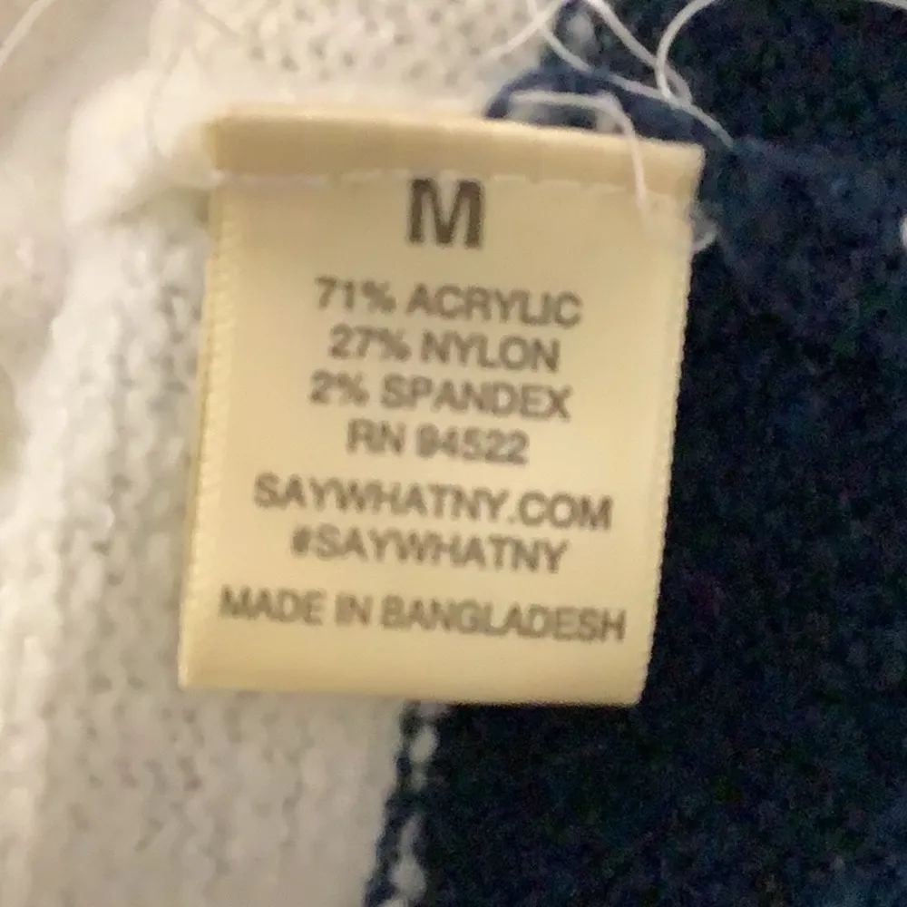 Say What Size Medium Striped Crop Hooded Sweater Preowned - Image 6